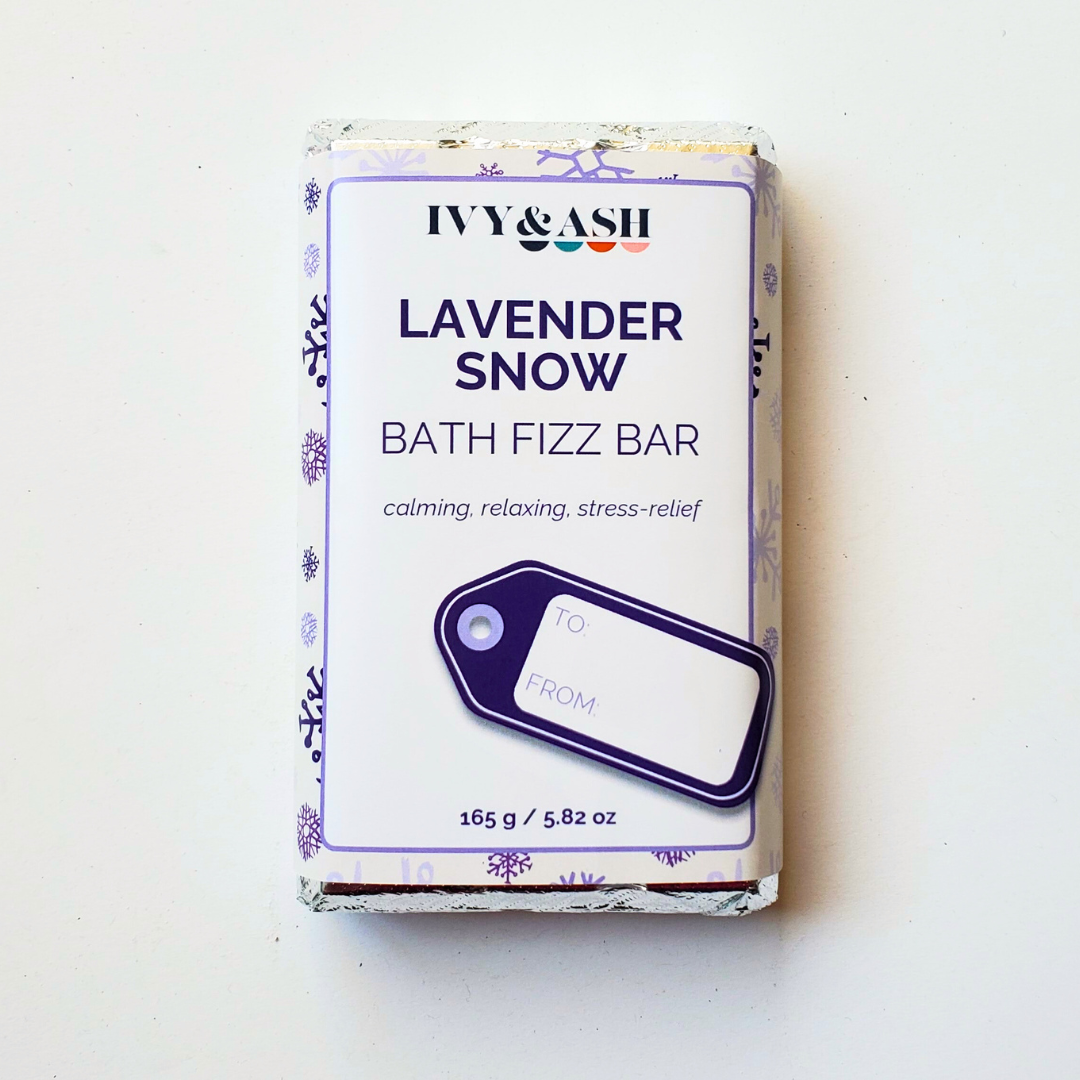 Lavender Snow Holiday Bath Fizz Bar