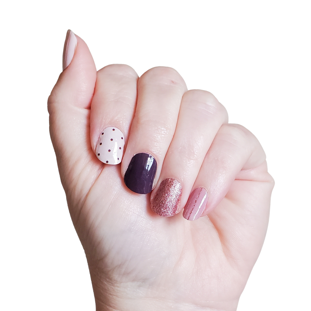 Burgundy & Blush Nail Wrap Set