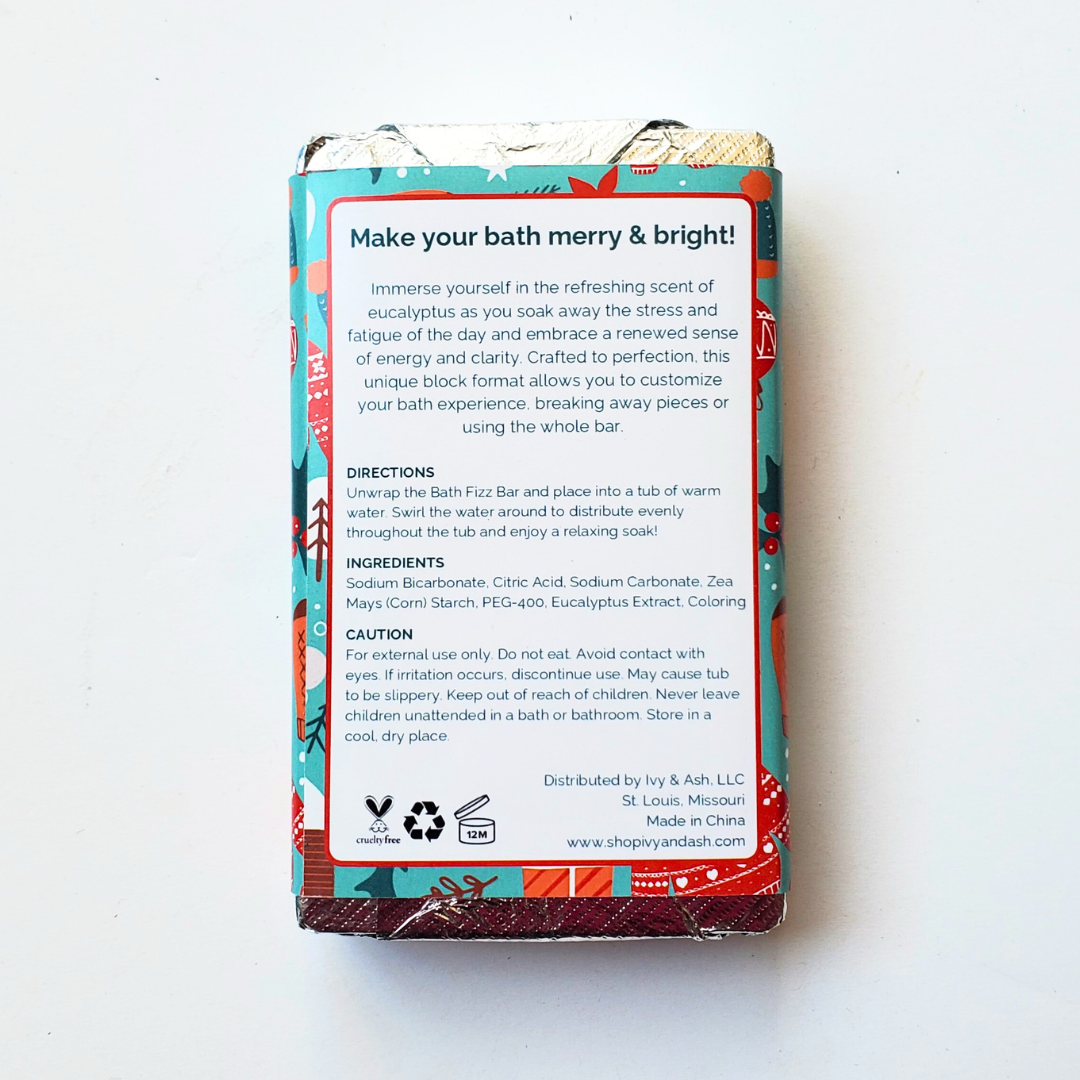 Eucalyptus Cheer Holiday Bath Fizz Bar
