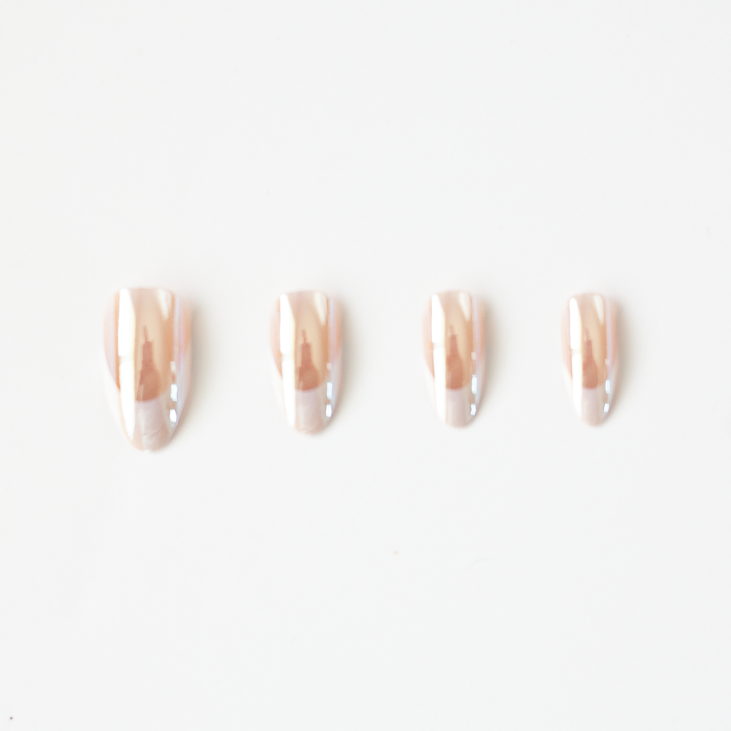 French Chrome Press On Nail Set