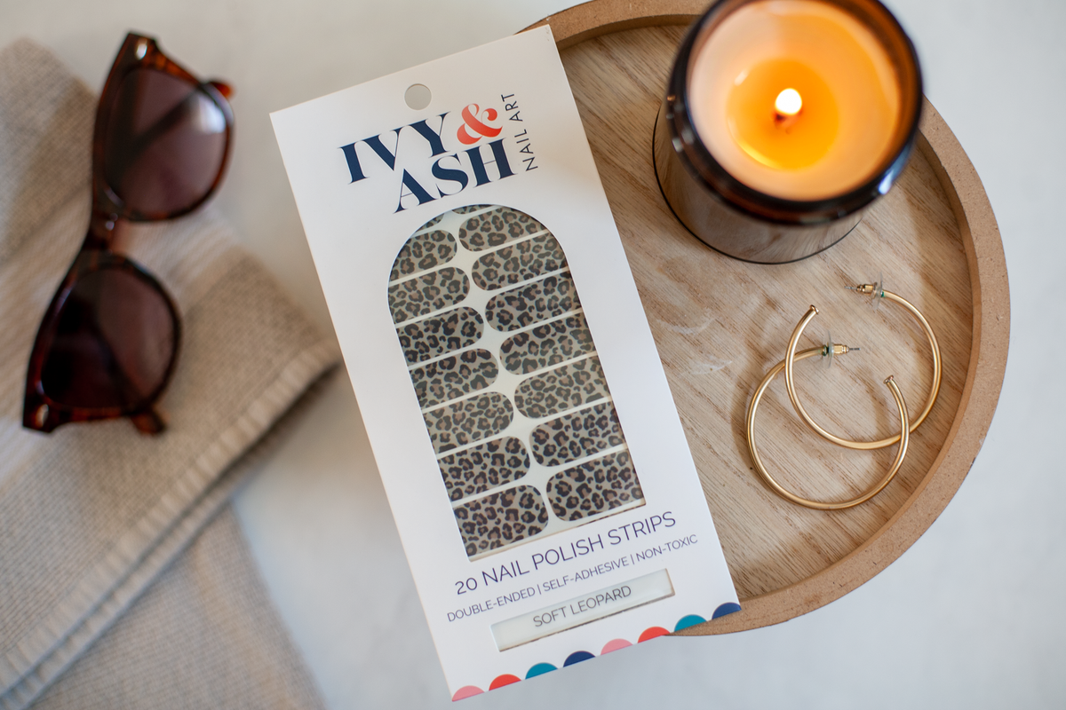 Soft Leopard Nail Wrap Set