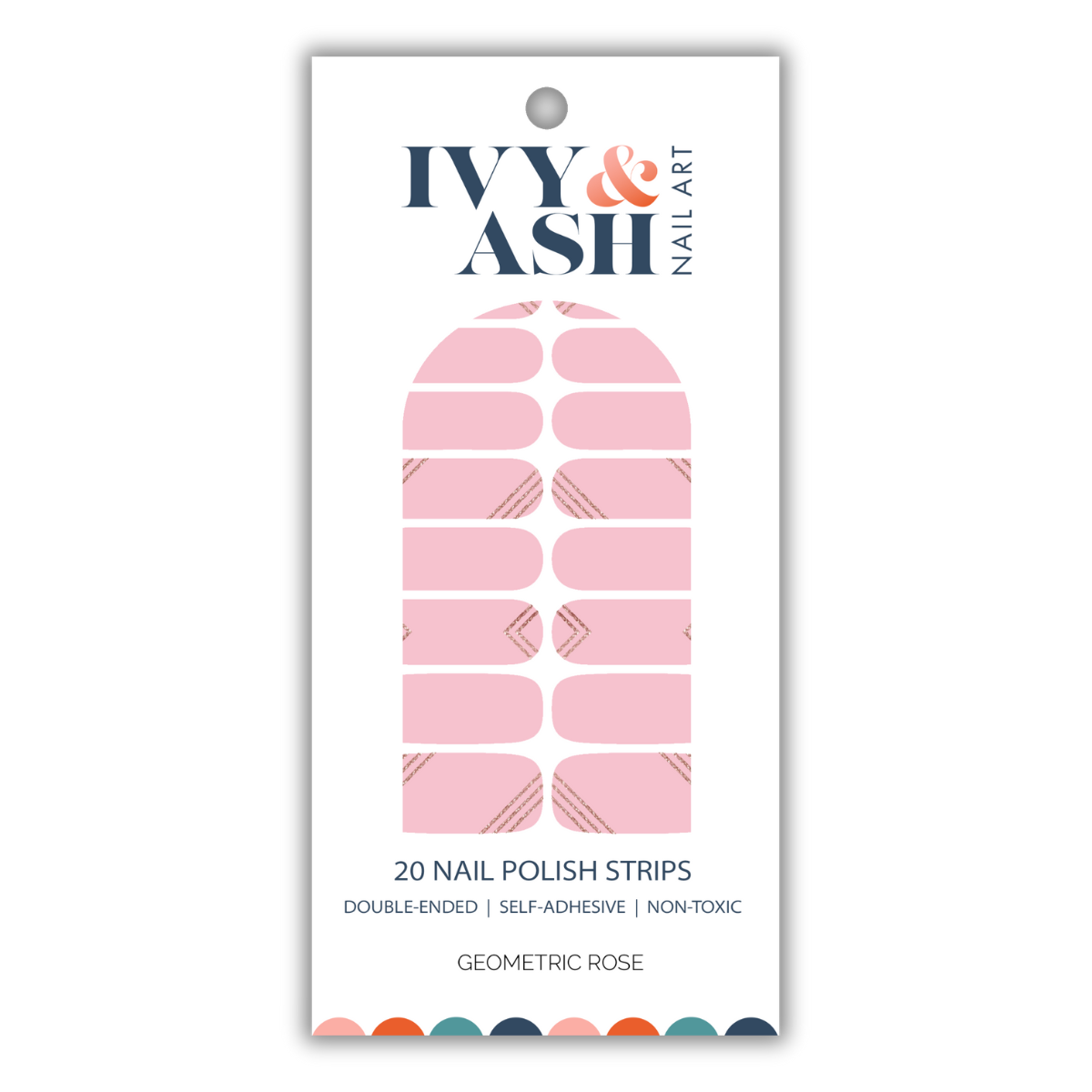 Geometric Rose Nail Wrap Set