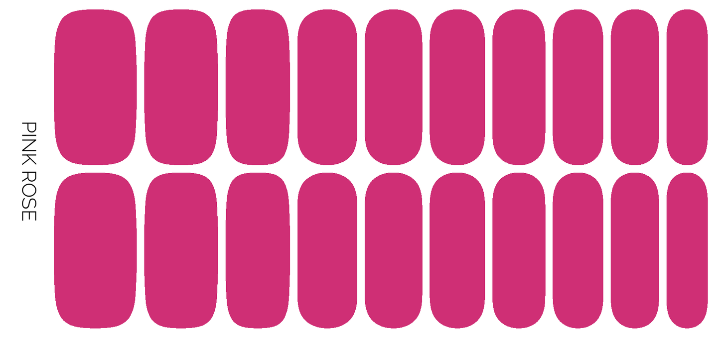 Pink Rose Nail Wrap Set