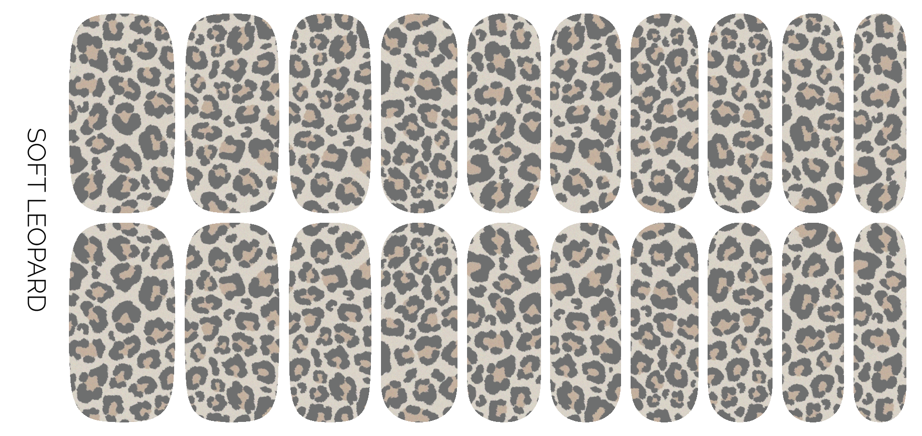 Soft Leopard Nail Wrap Set
