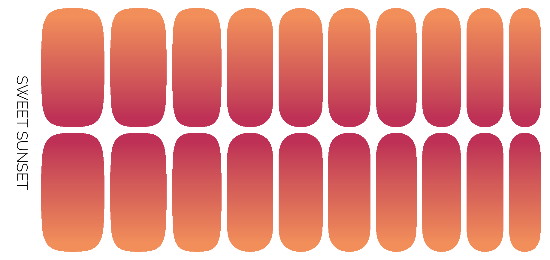 Sweet Sunset Nail Wrap Set