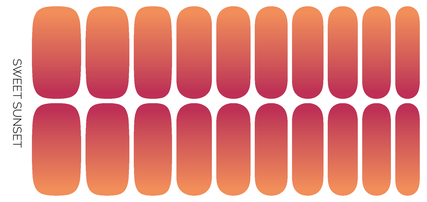 Sweet Sunset Nail Wrap Set