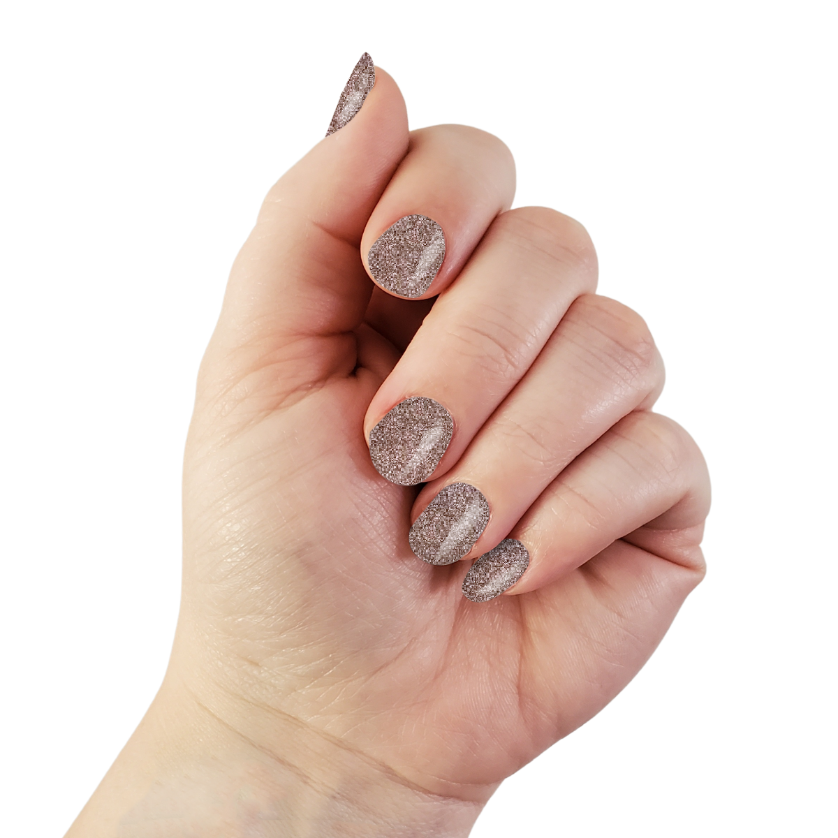 Twinkling Taupe Nail Wrap Set