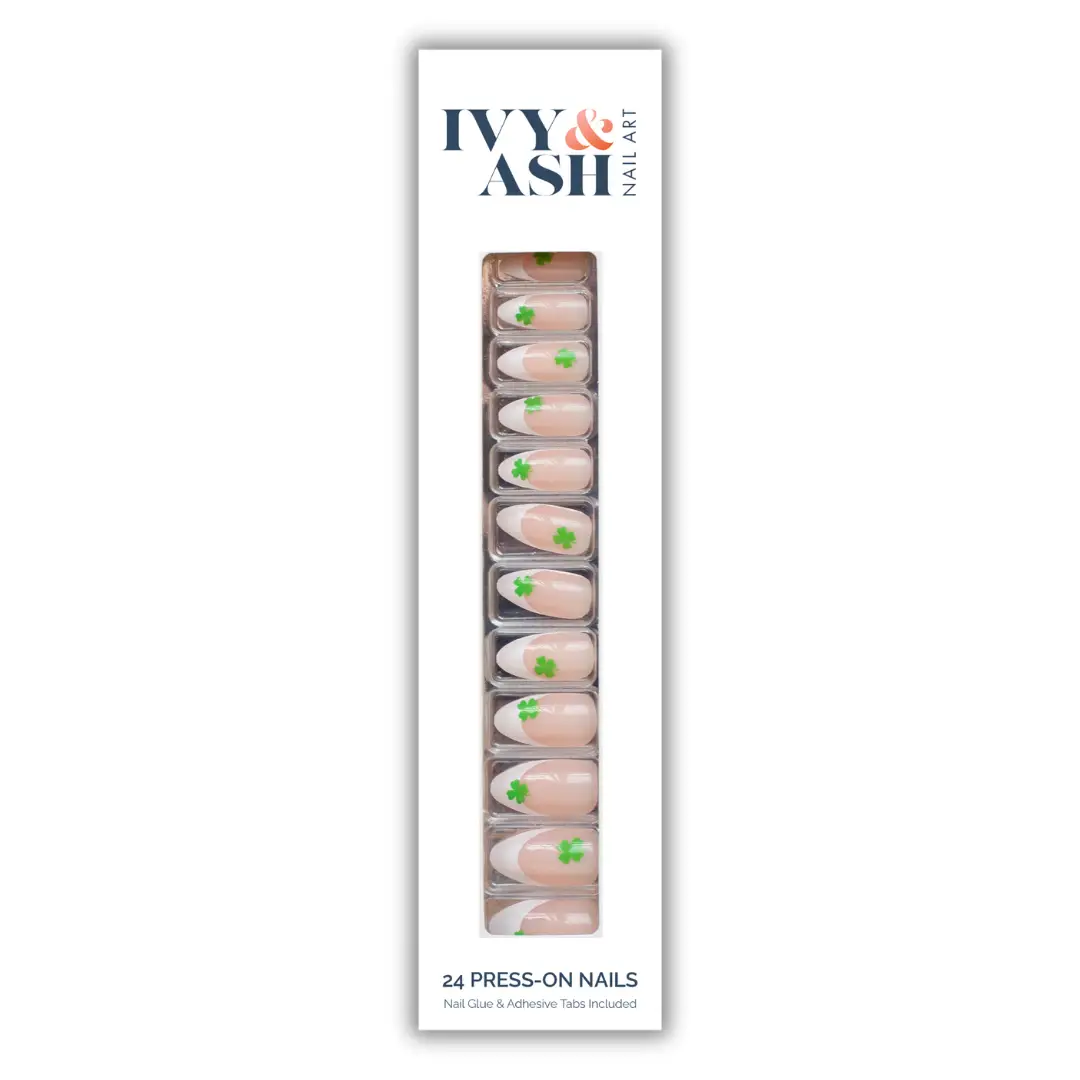 Ivy & Ash Press On Manicure Set - Lucky Clover