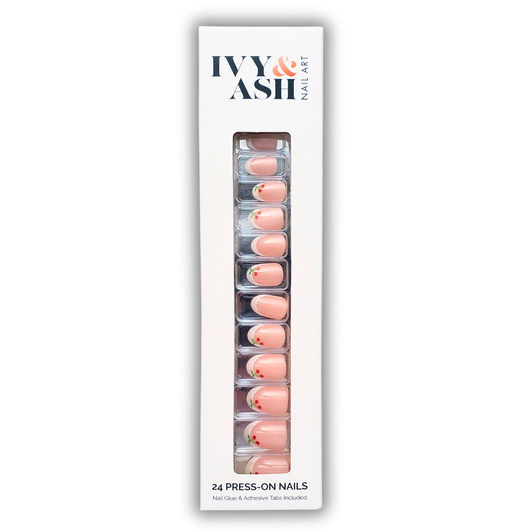 Ivy & Ash Press On Manicure Set - Mon Cherry