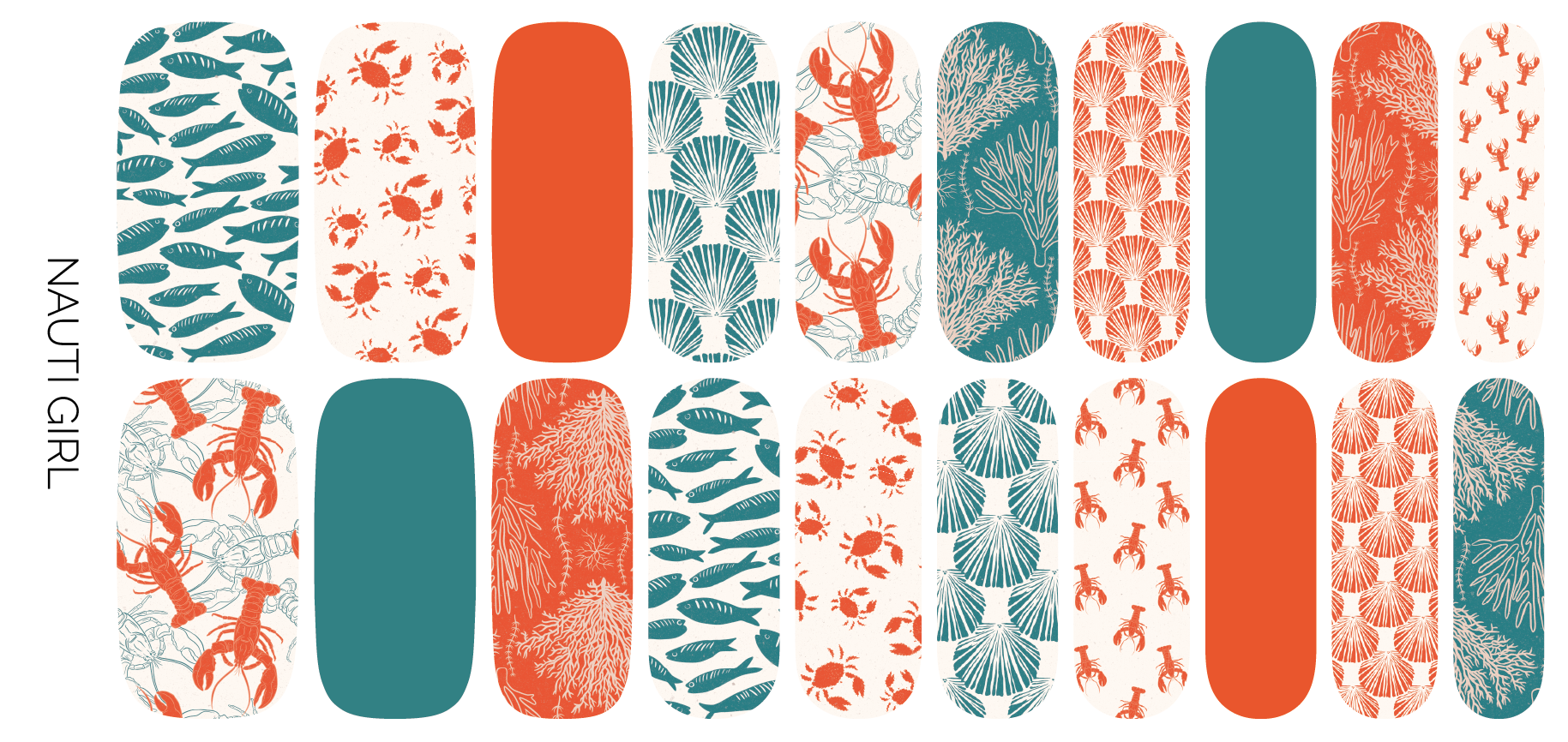 Nauti Girl Nail Wrap Set