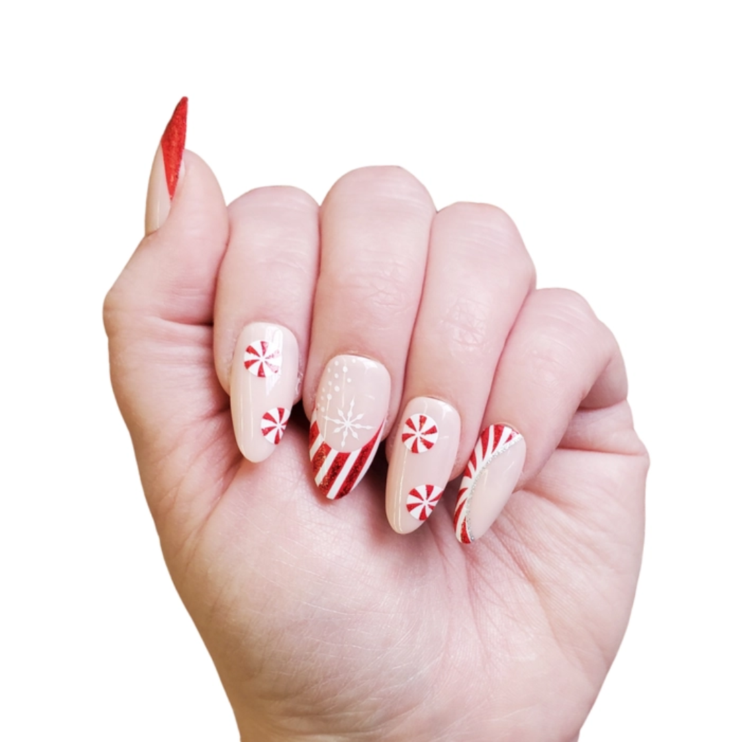 Peppermint Princess Press On Nail Set