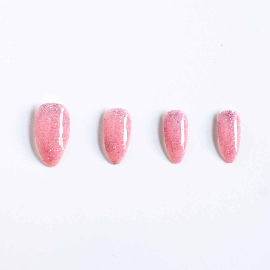 Pink Glitz Press On Nail Set
