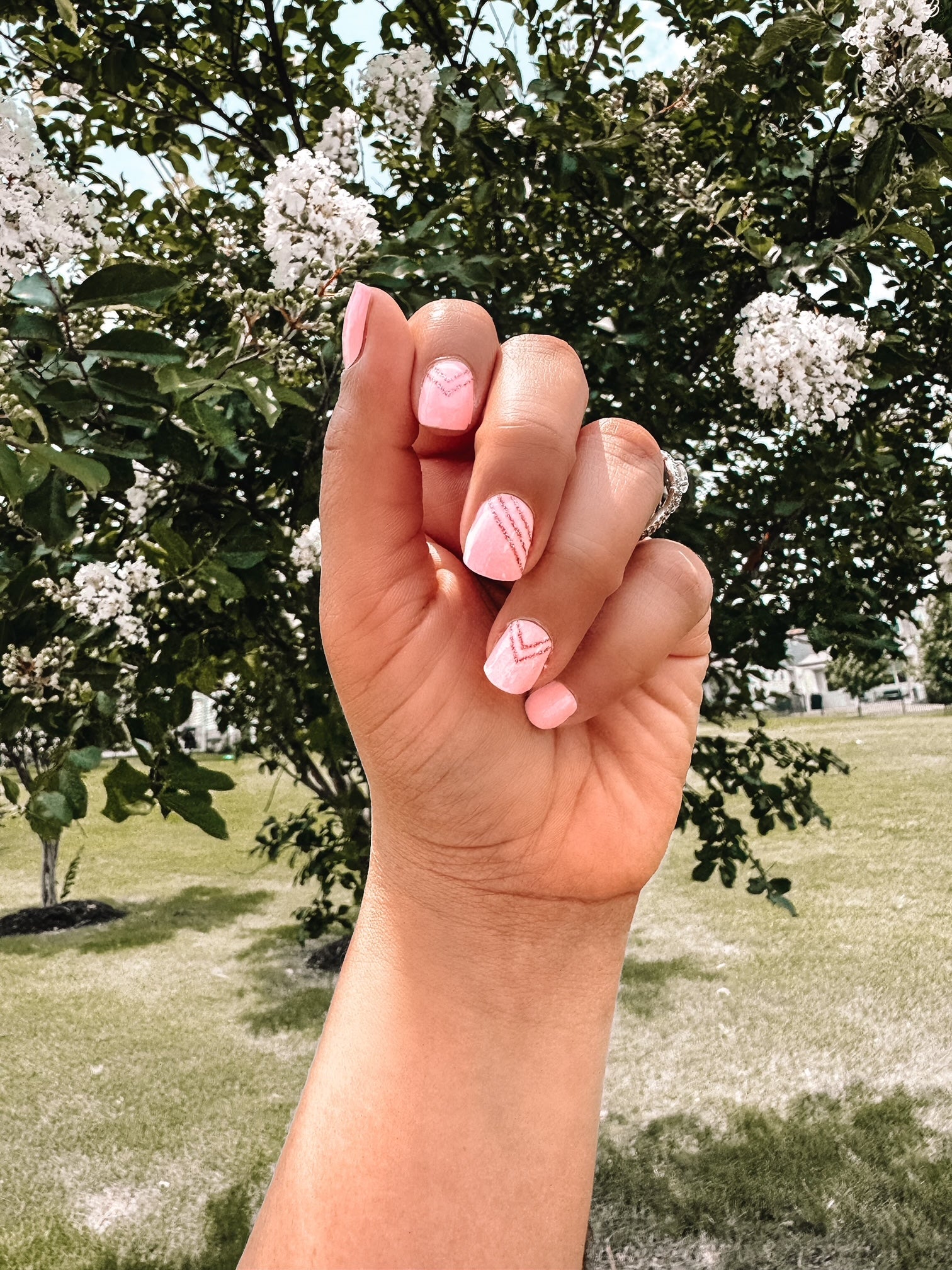 Geometric Rose Nail Wrap Set