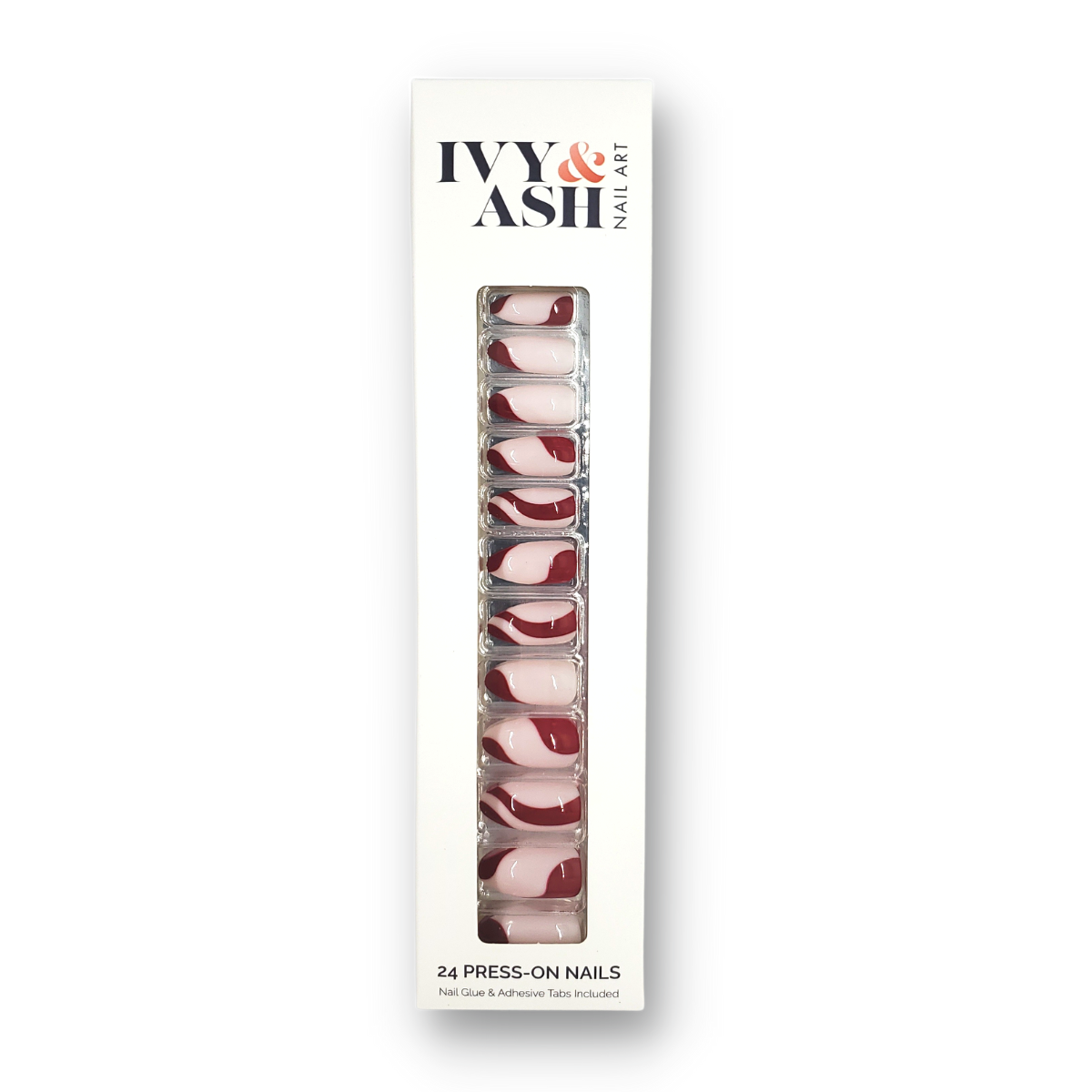 Cherry Swirl Press On Nail Set