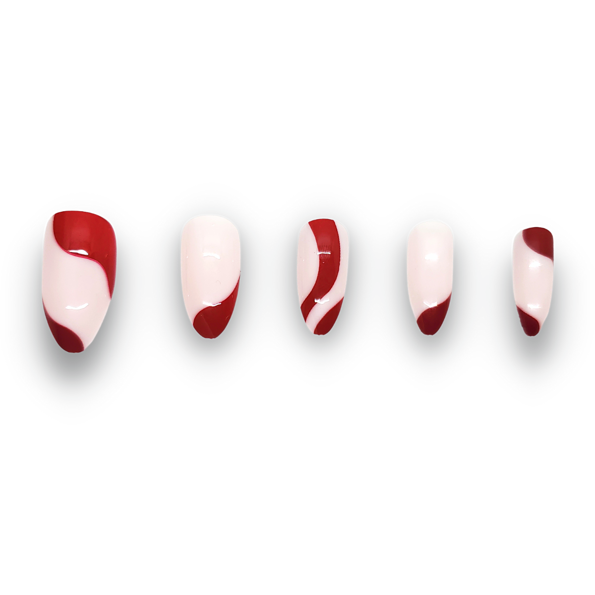 Cherry Swirl Press On Nail Set