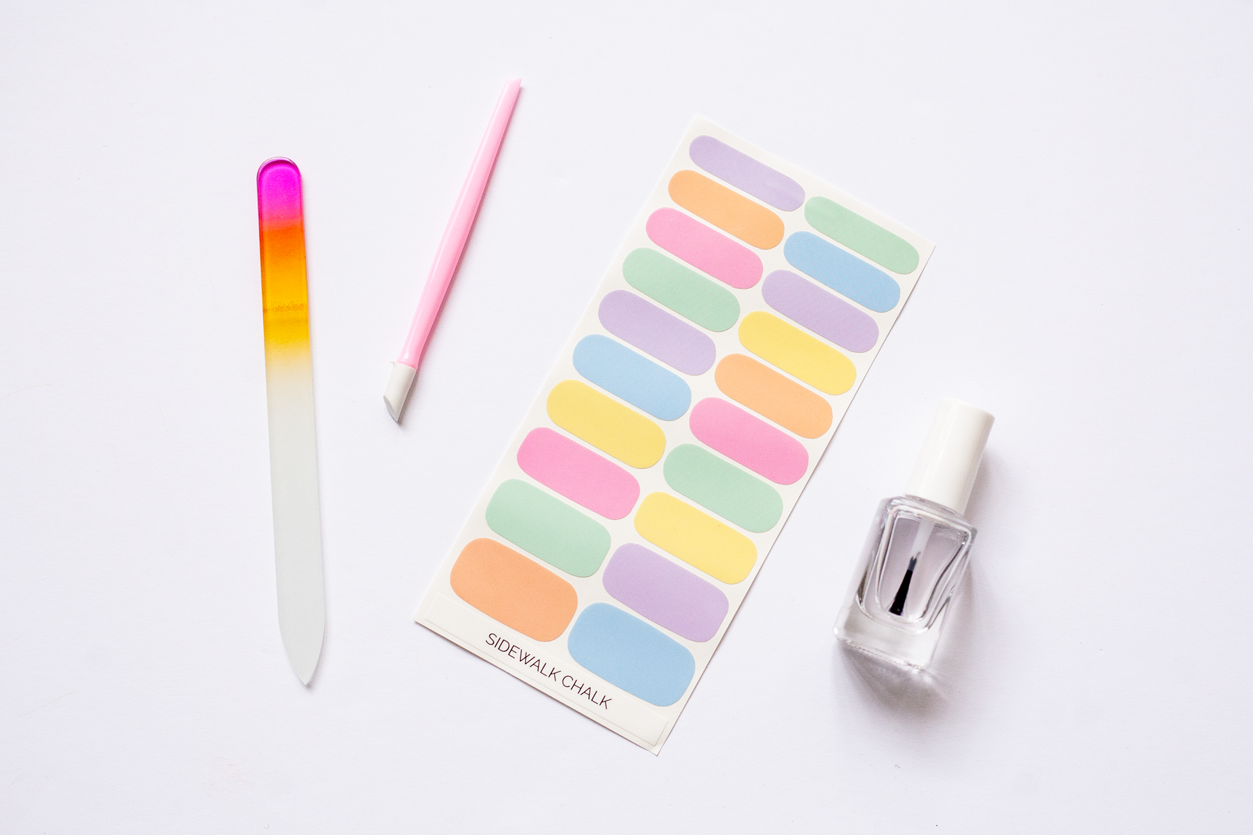 Sidewalk Chalk Nail Wrap Set