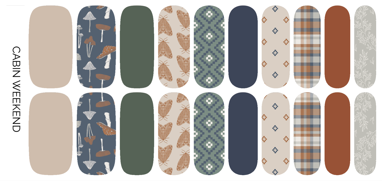 Cabin Weekend Nail Wrap Set