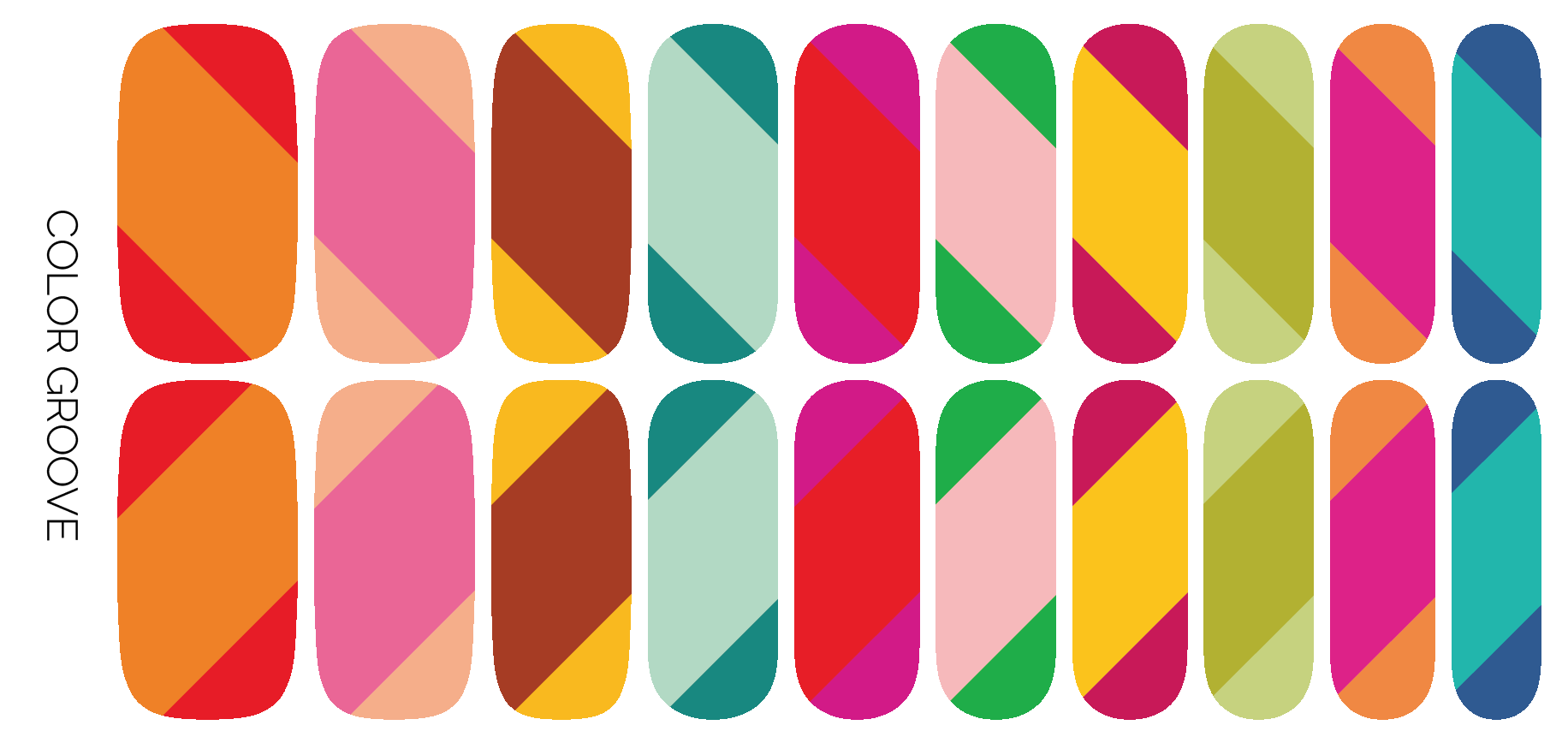 Color Groove Nail Wrap Set