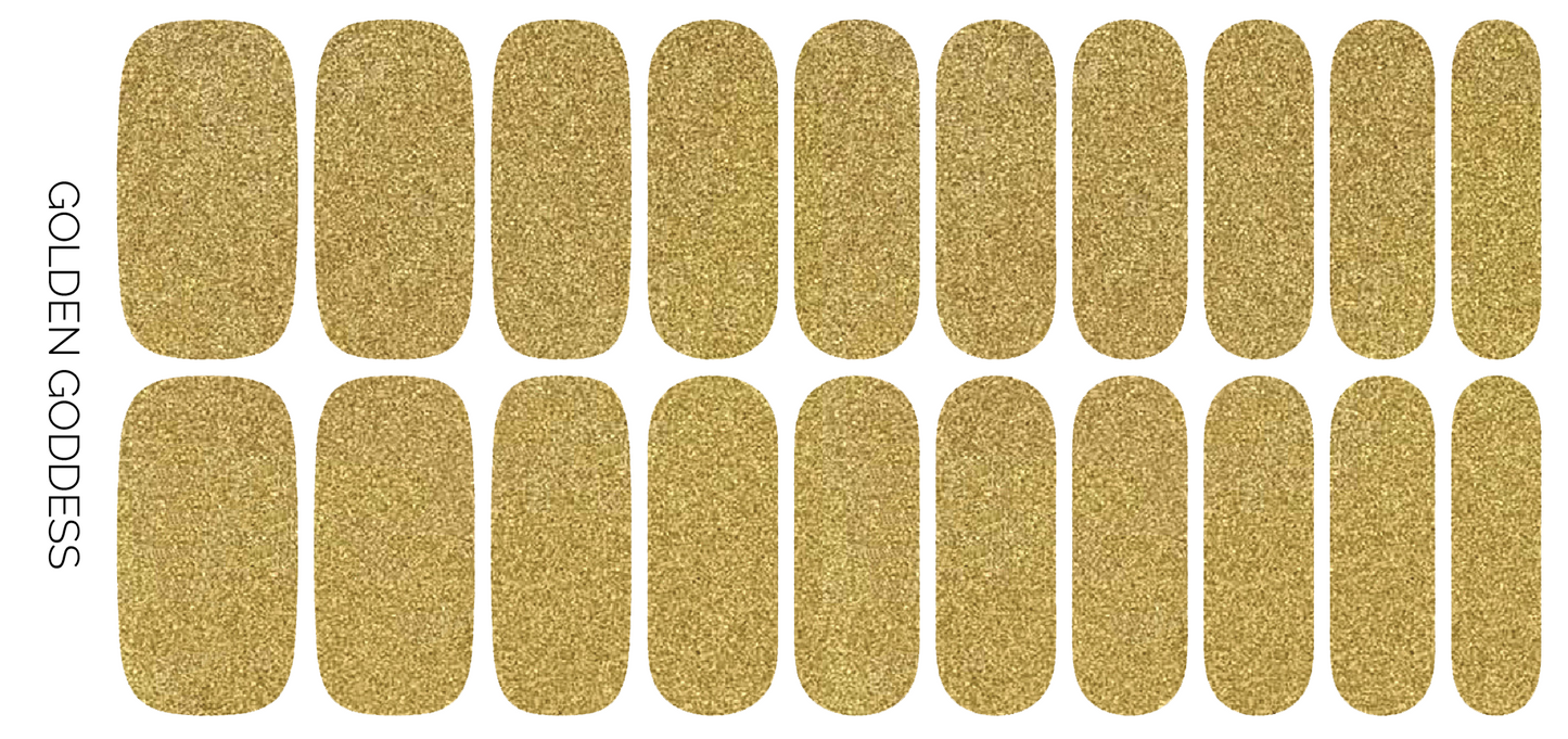 Golden Goddess Nail Wrap Set