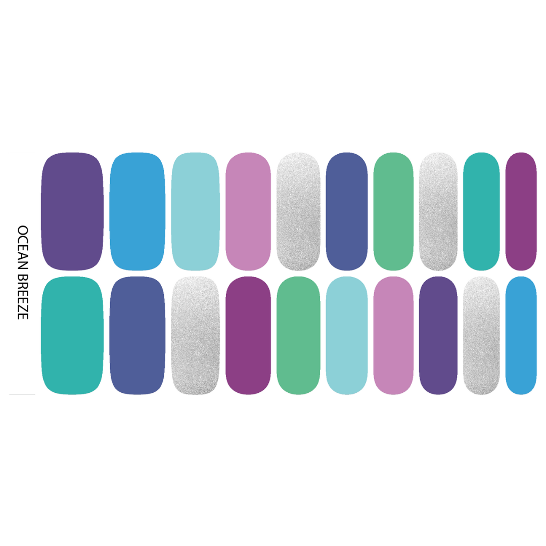 Ocean Breeze Nail Wrap Set