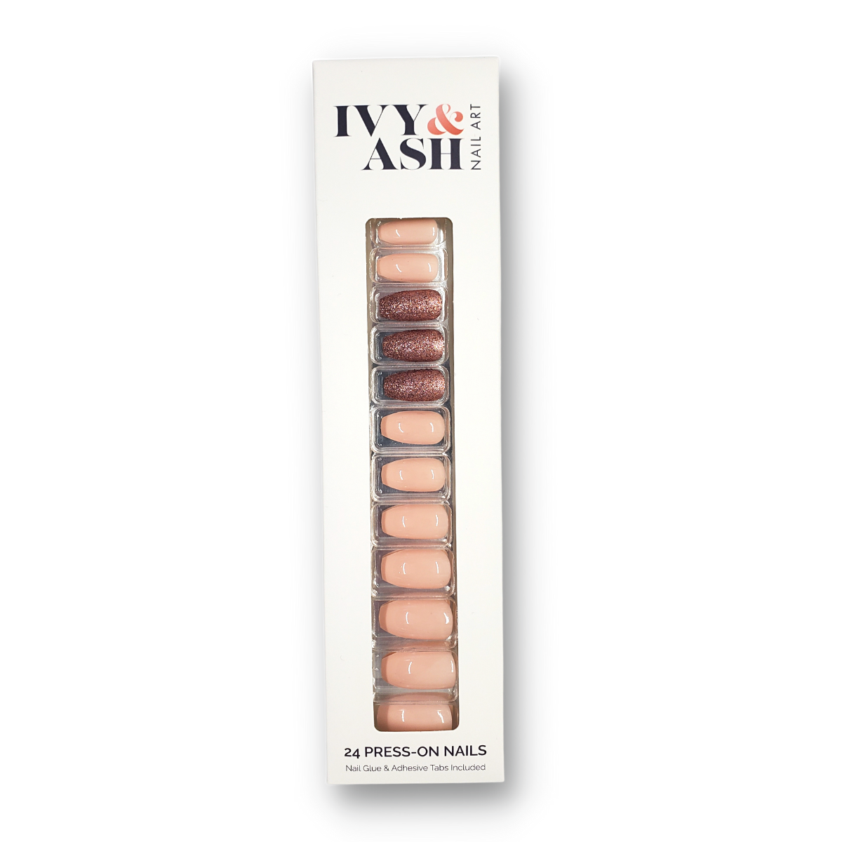 Peach Glam Press On Nail Set