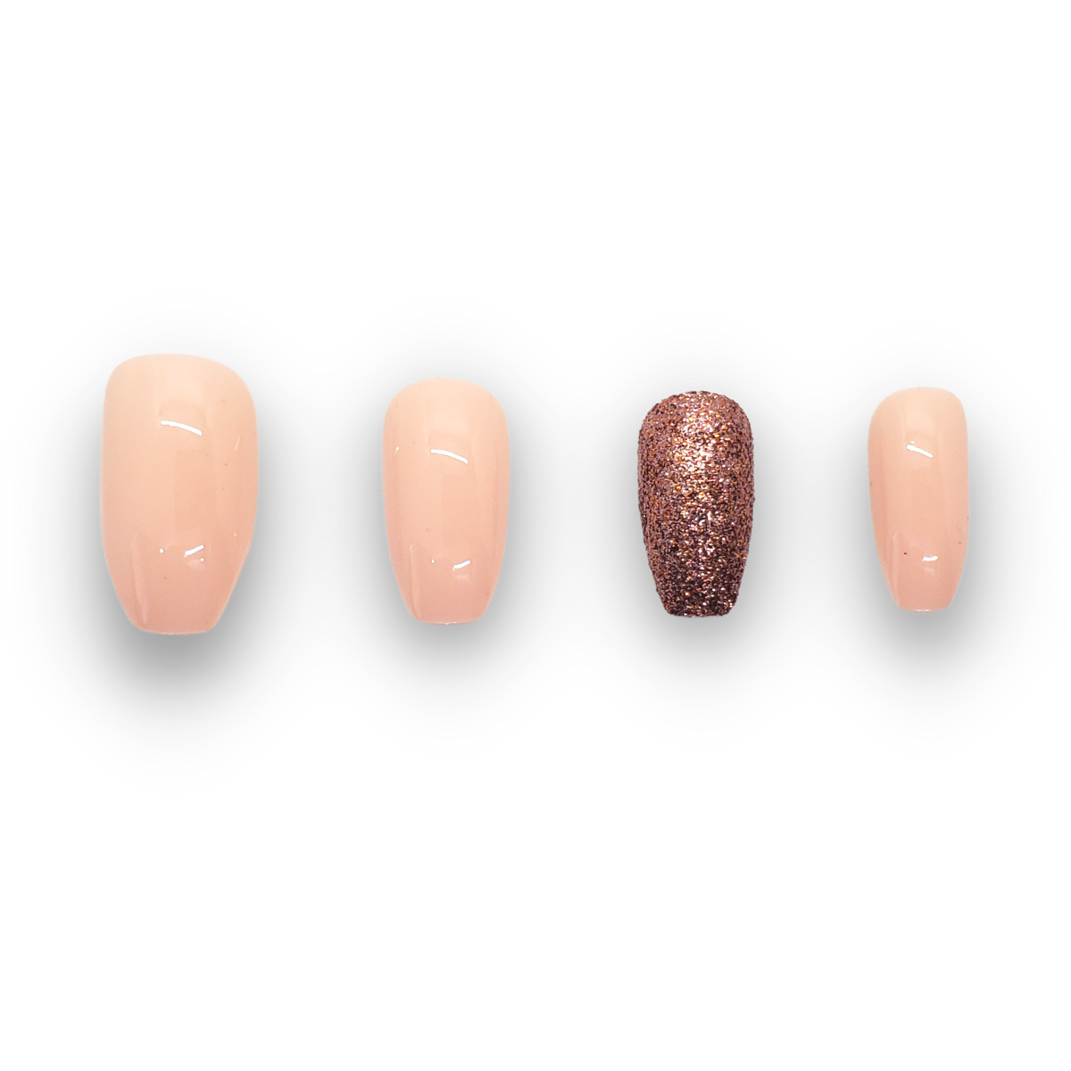 Peach Glam Press On Nail Set