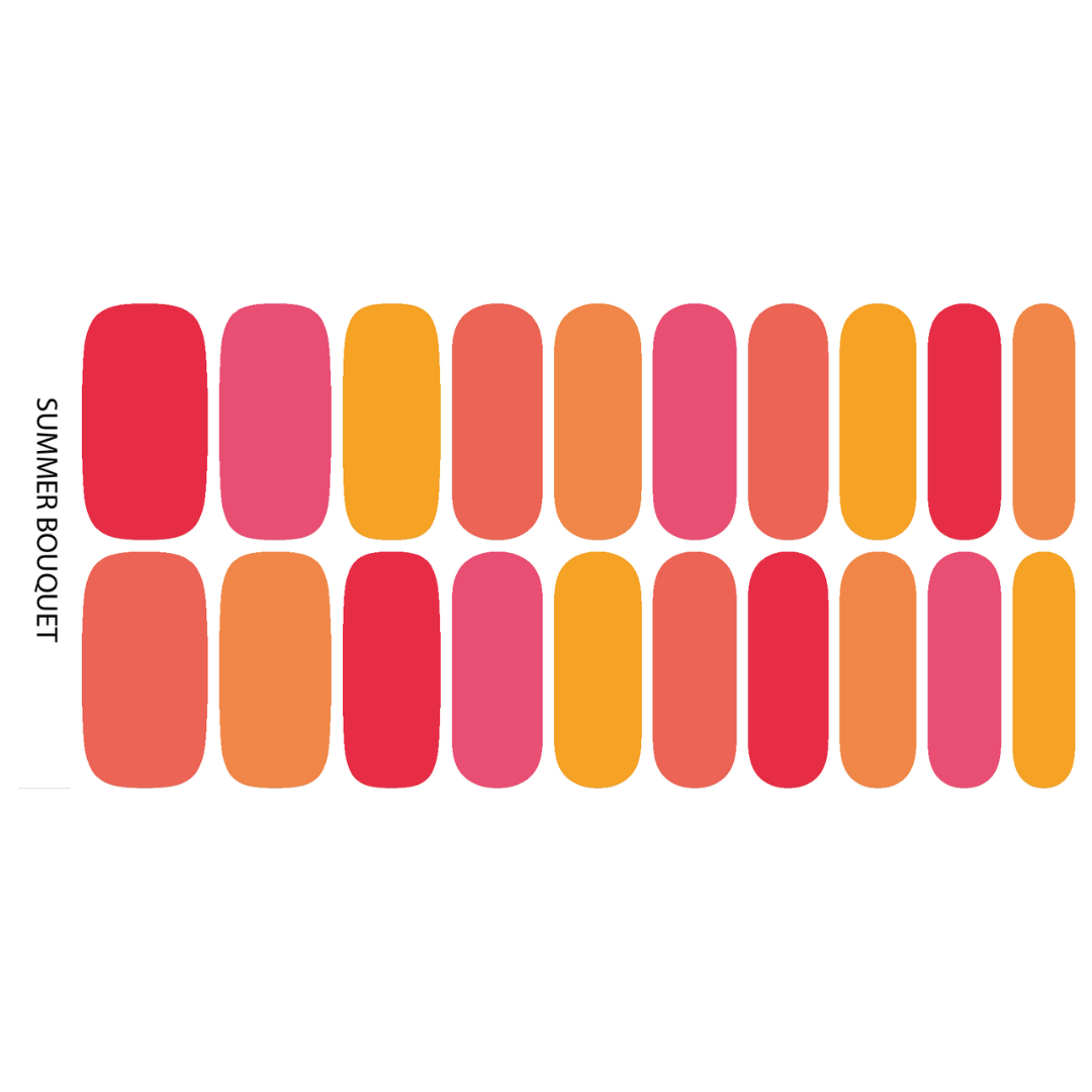 Summer Bouquet Nail Wrap Set