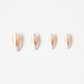 French Chrome Press On Nail Set