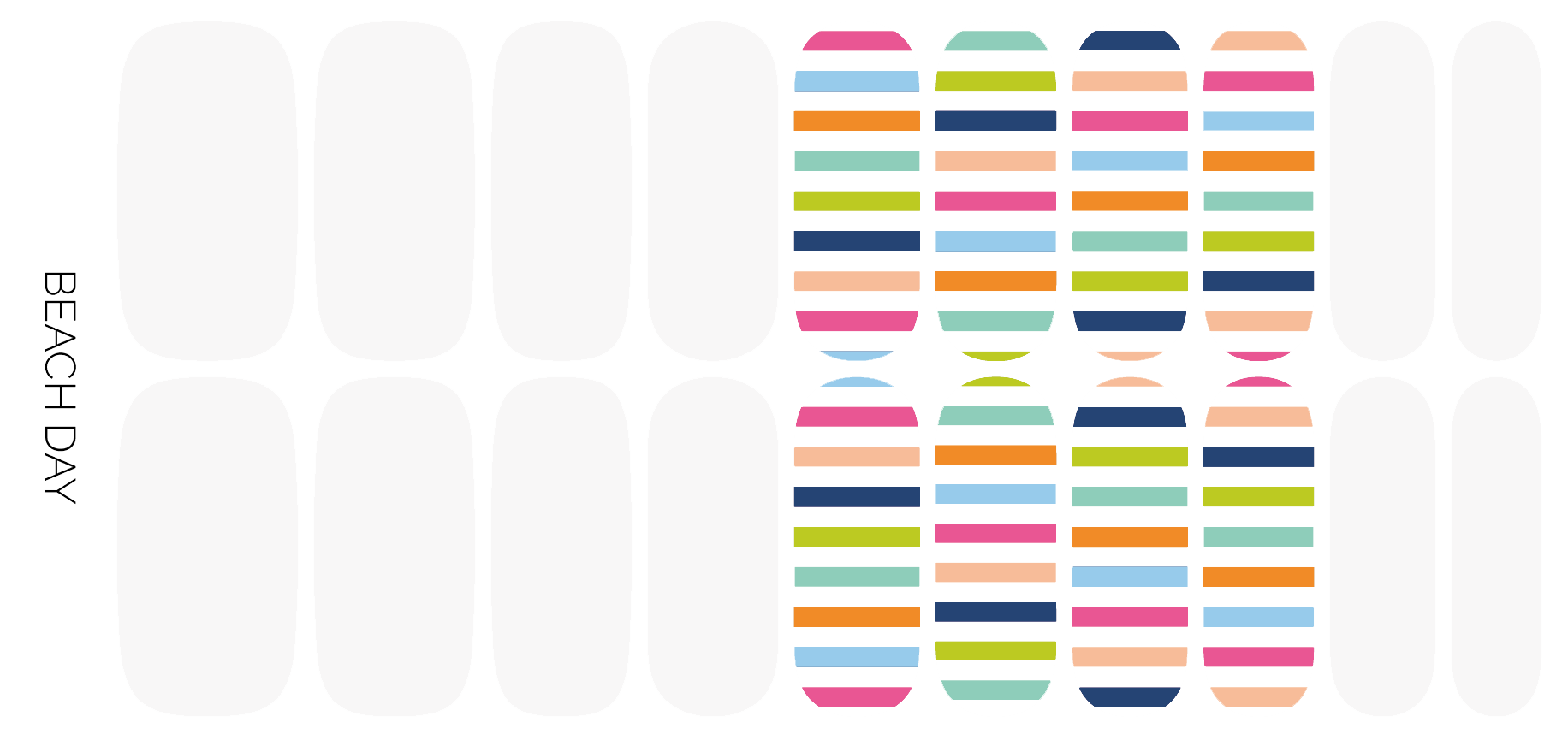 Beach Day Nail Wrap Set