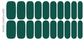 Deep Forest Green Nail Wrap Set