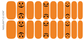 Jack O' Lantern Nail Wrap Set
