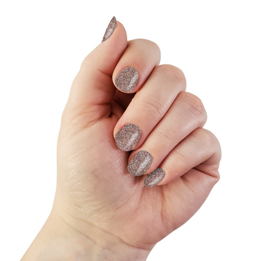 Twinkling Taupe Nail Wrap Set