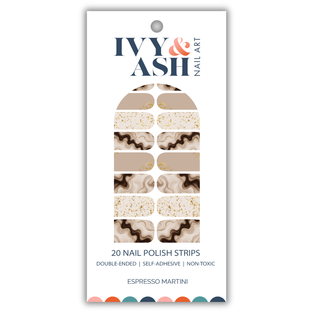 Espresso Martini Nail Wrap Set