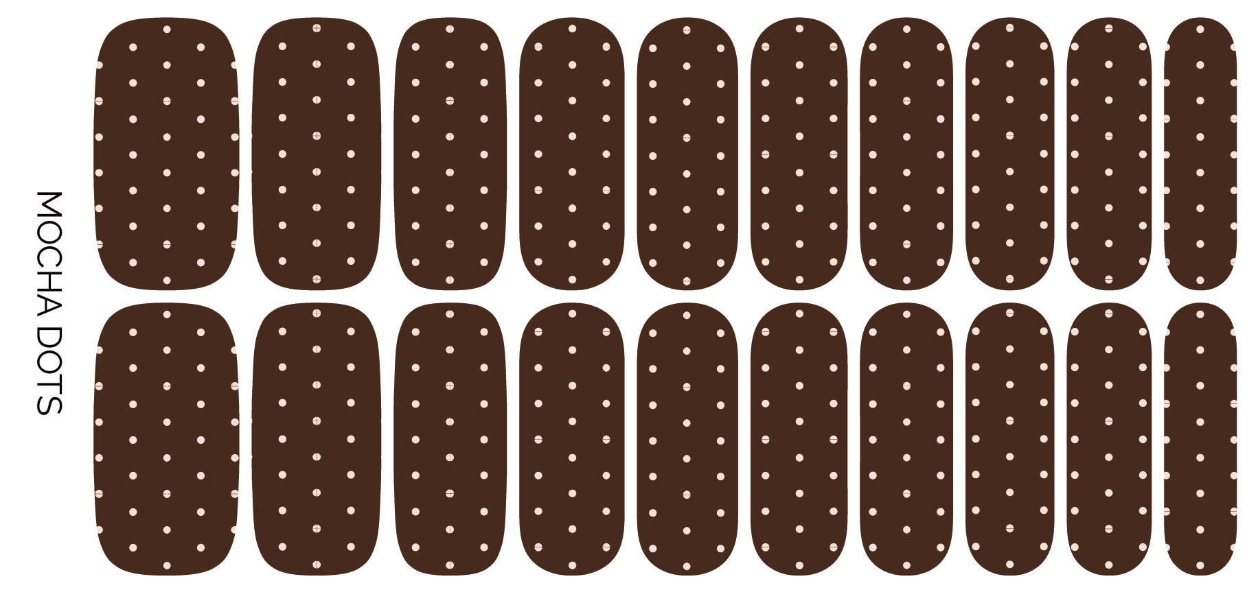 Mocha Dots  Nail Wrap Set