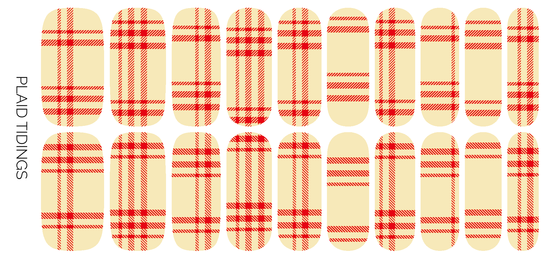 Plaid Tidings Nail Wrap Set