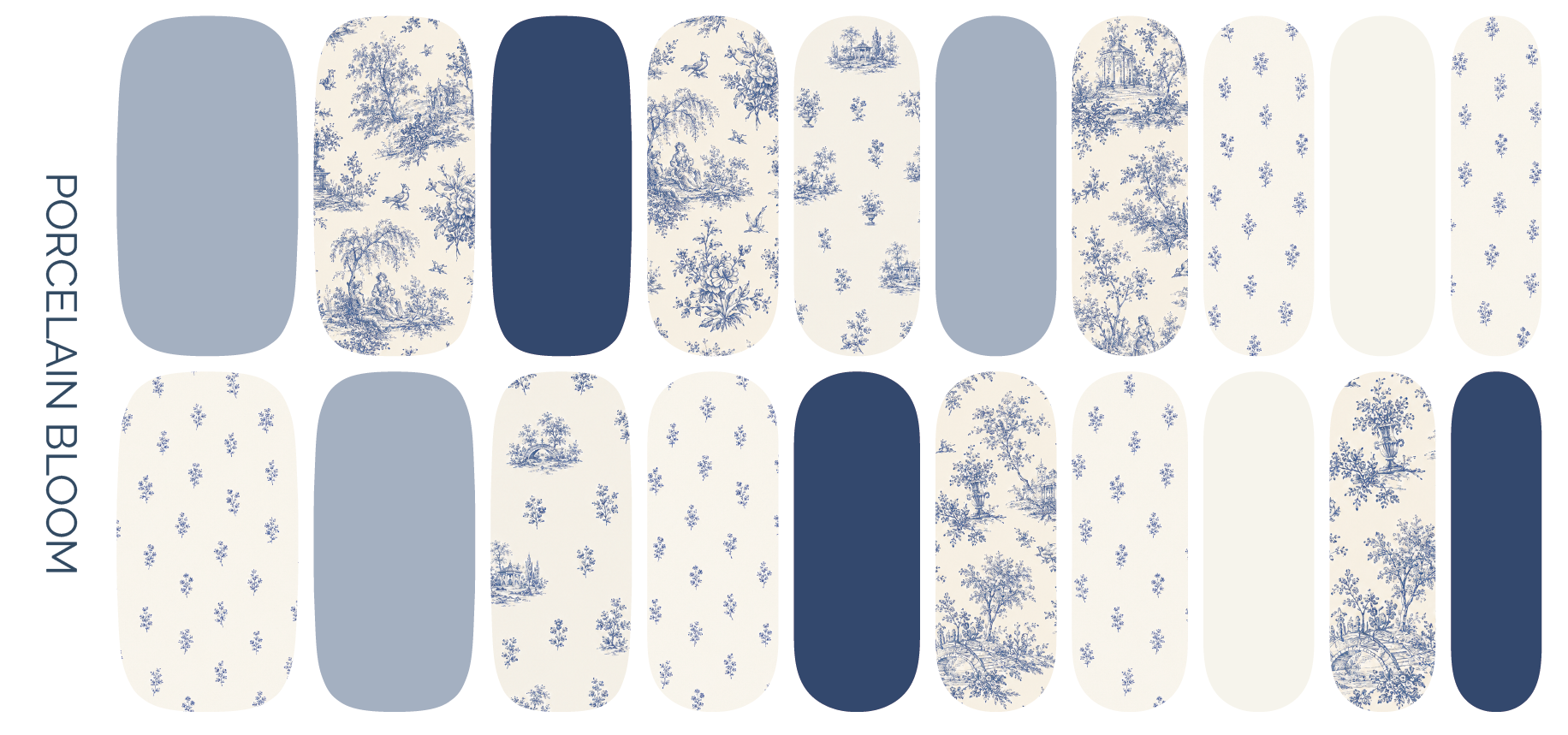Porcelain Bloom Nail Wrap Set