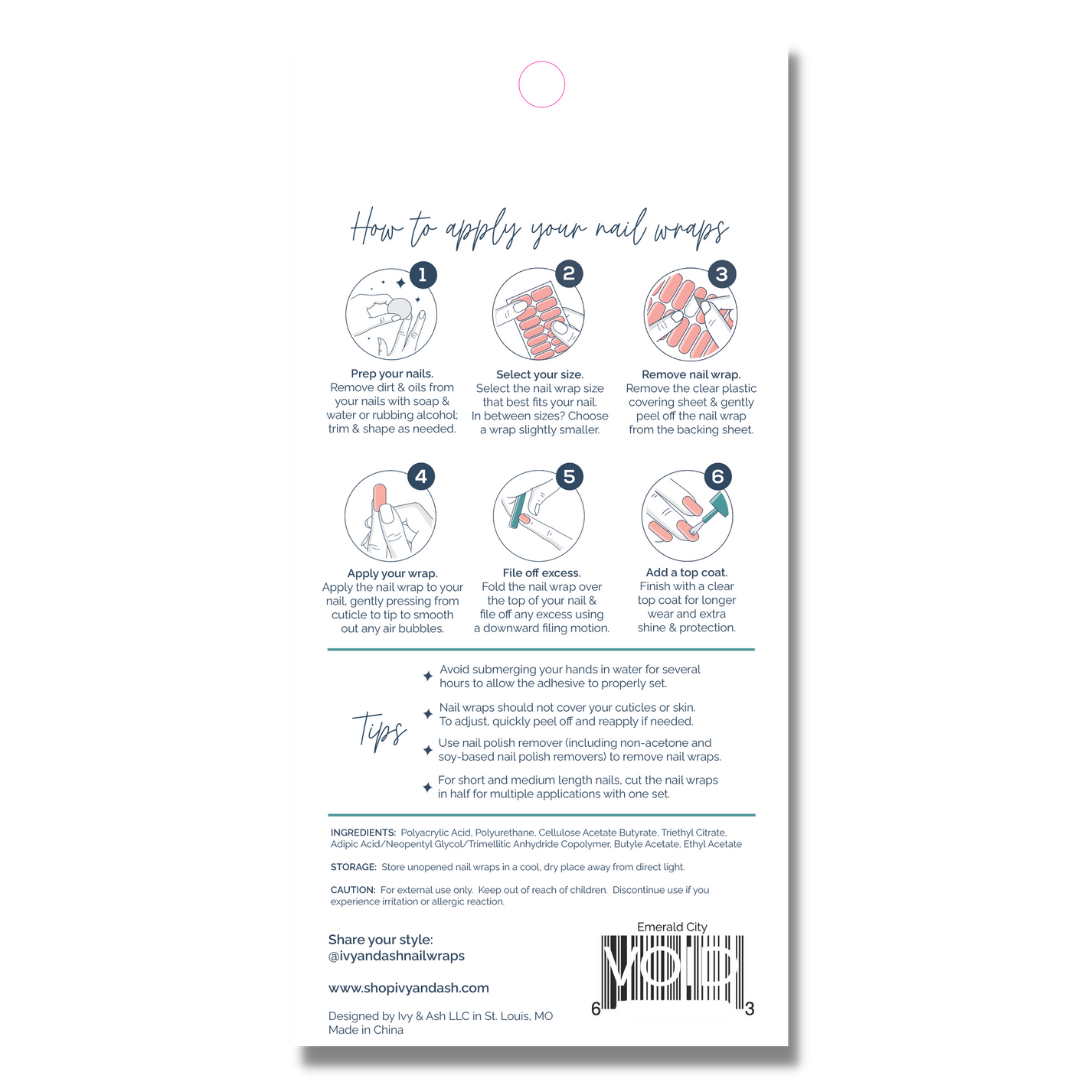 Evergreen Nail Wrap Set