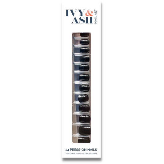 Pitch Black Press On Nail Set