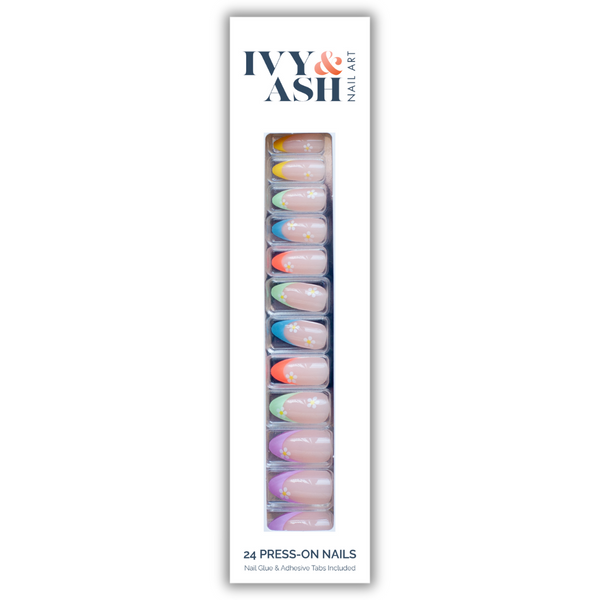 Ivy & Ash Press On Manicure Set - Playful Daisy