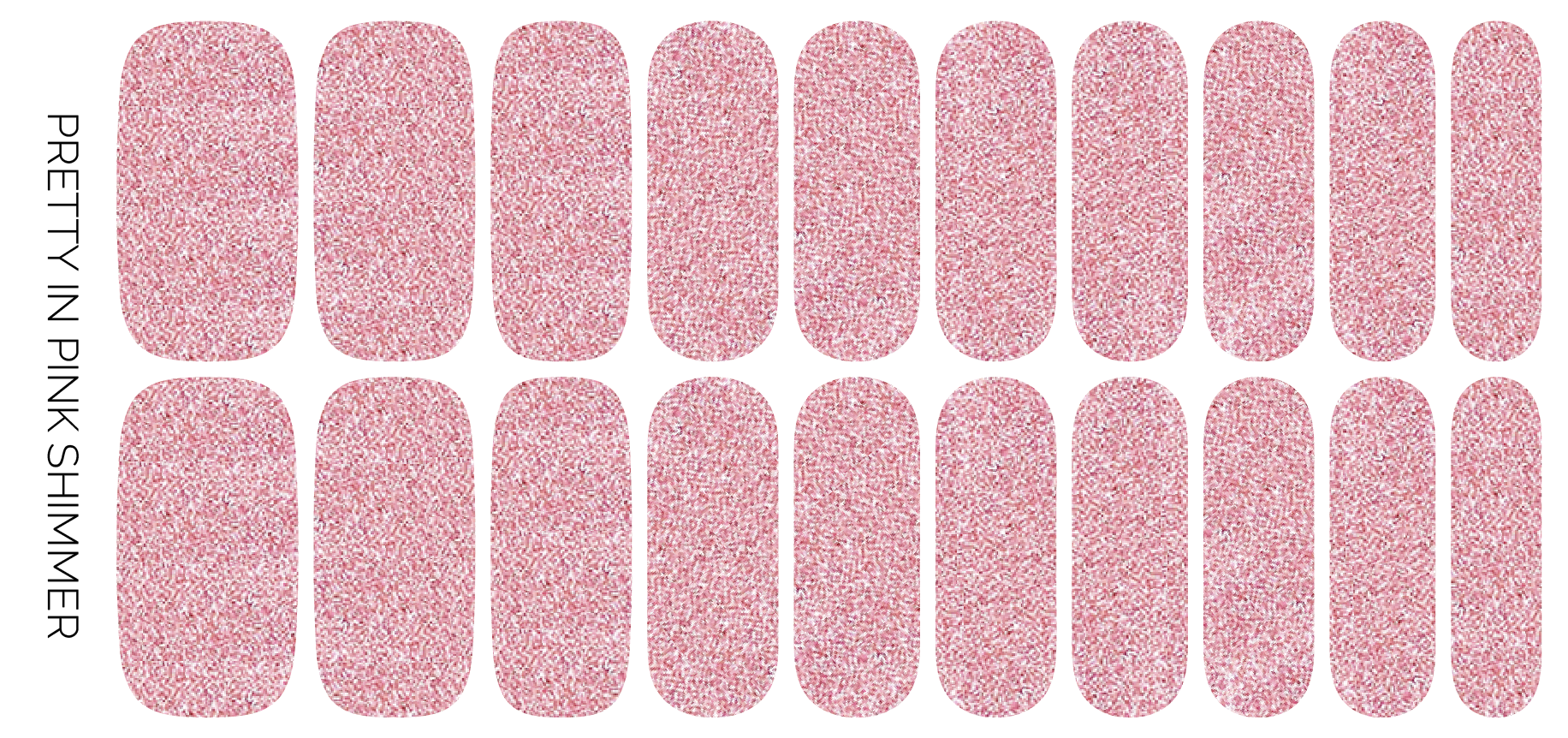 Pretty In Pink Shimmer Nail Wrap Set