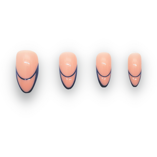 Blue Minimalist Press On Nail Set