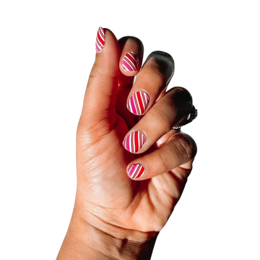 Candy Cane Lane Nail Wrap Set