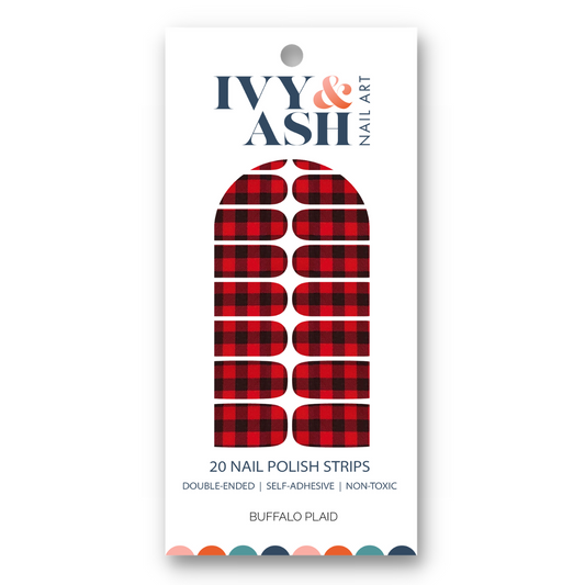 Buffalo Plaid Nail Wrap Set