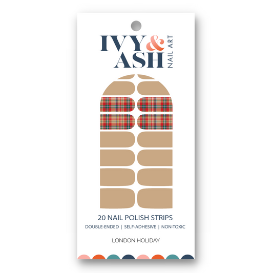 London Holiday Nail Wrap Set