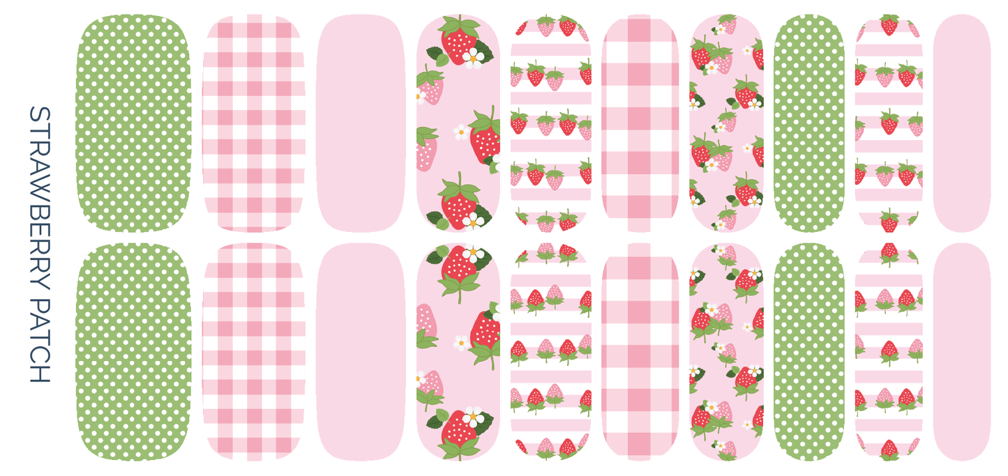 Strawberry Patch Nail Wrap Set